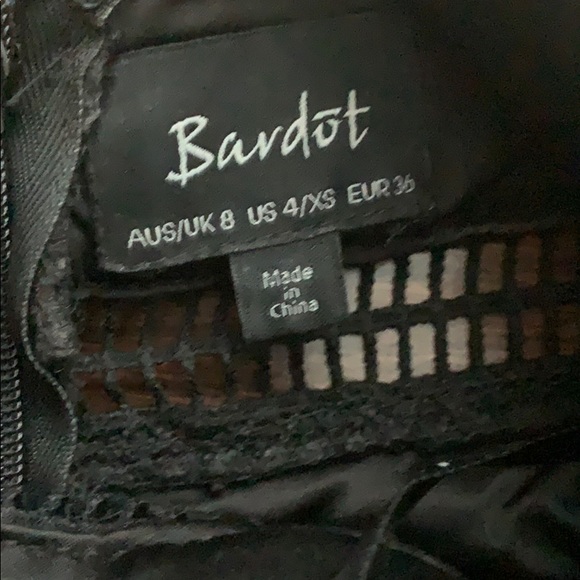 Bardot Gemma Lace Sheath Dress- black xs - Picture 4 of 4